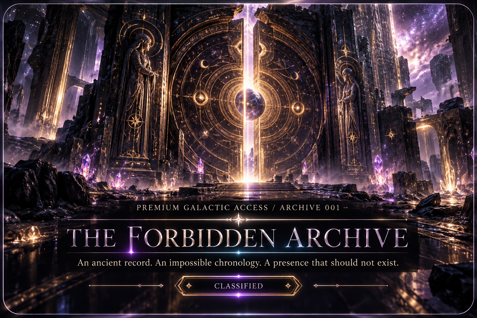 The Forbidden Archive: illuminated ancient cosmic gates and a classified inscription
